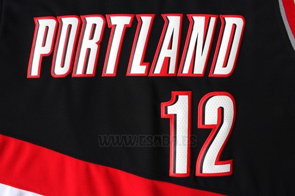 Camiseta Portland Trail Blazers LaMarcus Aldridge #12 Negro